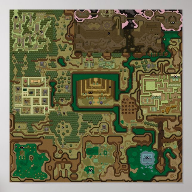 Poster Carte du monde noir LttP (Devant)