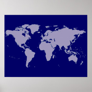 Poster carte du monde . planisphères