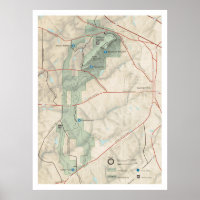 Carte du parc du champ de bataille national du Mon