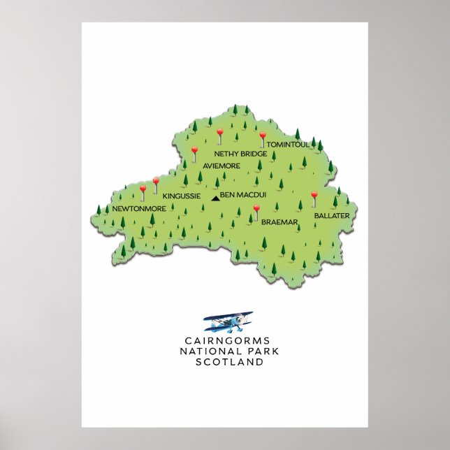 Poster Carte du parc national du Caire (Devant)