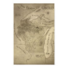 Carte du pays mythique du Wisconsin