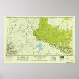Poster Carte du Rio Grande Valley