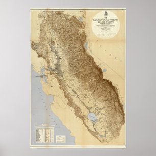 Poster Carte du San Joaquin
