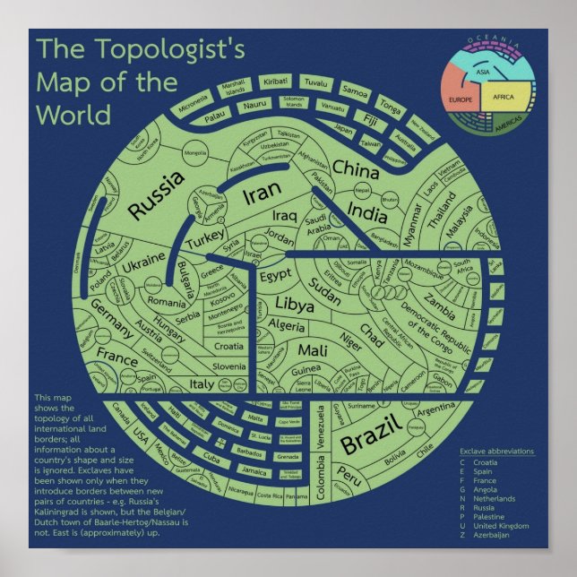 Poster carte du supercontinent Pangaea (Devant)
