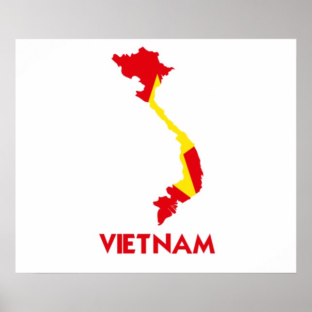 POSTER CARTE DU VIETNAM (Devant)