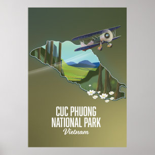 Poster Carte du Vietnam du Parc national Cuc Phuong
