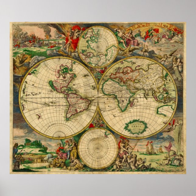 Poster Carte du Vieux Monde de Gorgoeus (Devant)