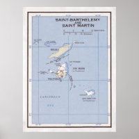 Carte du Vieux Saint Martin, Anguilla et St Barts