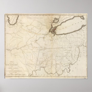 Poster Carte d'une partie du territoire du Nord-Ouest