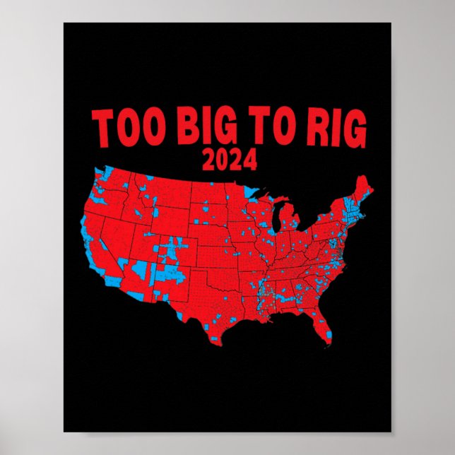 Poster Carte électorale 2024 Trump 312 Carte électorale r (Devant)