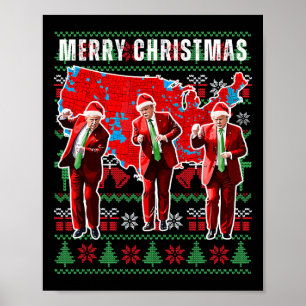 Poster Carte électorale Trump Joyeux Noël Père Noël H