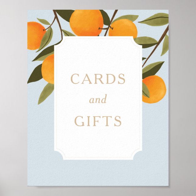 Poster Carte et cadeaux Petit Baby shower de la Cutie (Devant)