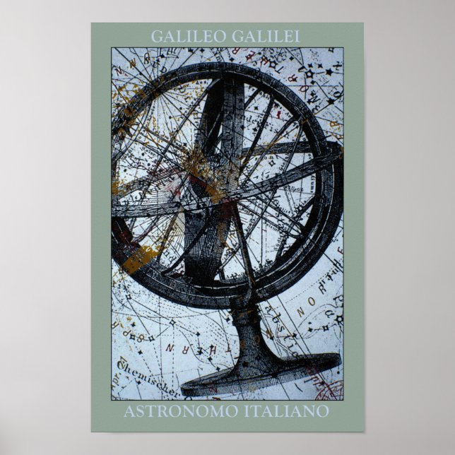 Poster Carte et Compass Galileo (Devant)