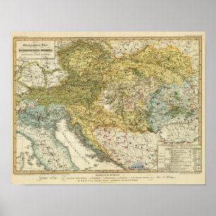 Poster Carte ethnographique de l'Europe
