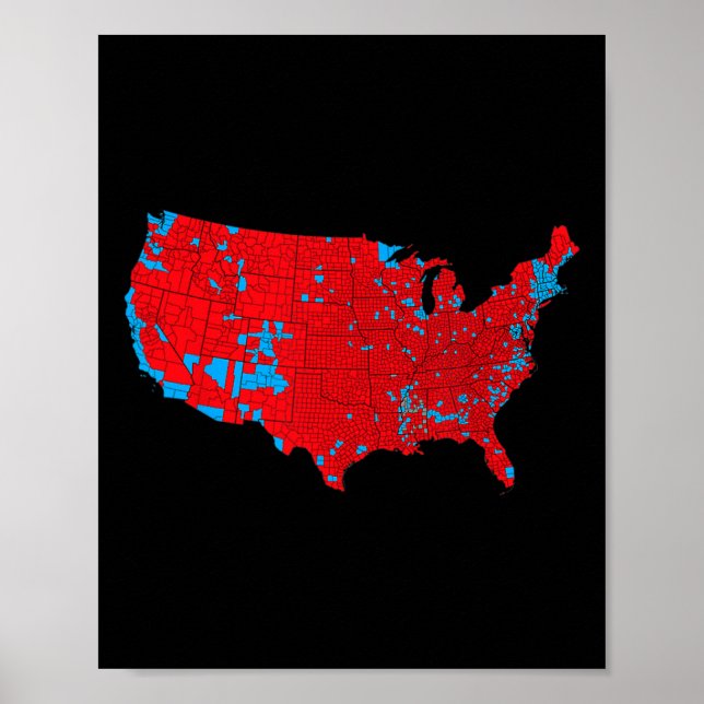 Poster Carte Exacte Des Résultats Des Élections De 2024 1 (Devant)