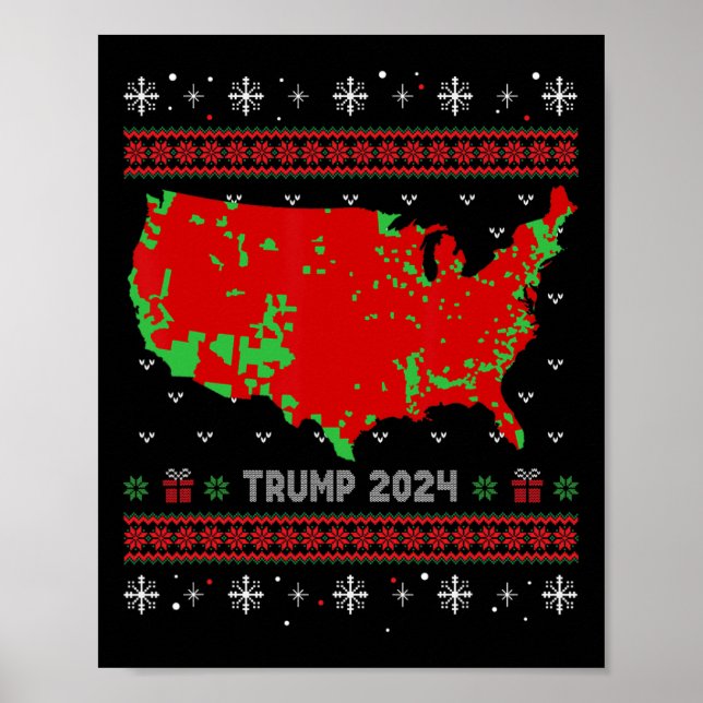Poster Carte Exacte Des Résultats Des Élections De 2024 D (Devant)