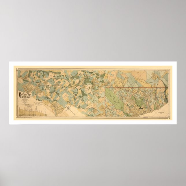 Poster Carte ferroviaire Baltimore & Ohio 1890 (Devant)