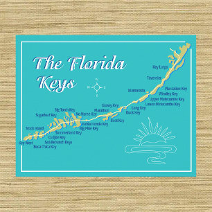 Poster Carte Florida Keys