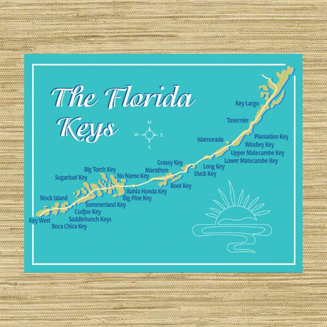 Poster Carte Florida Keys (Créateur téléchargé)