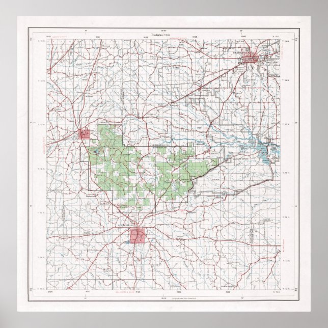 Poster Carte forestière nationale de Tombigbee (1972) (Devant)
