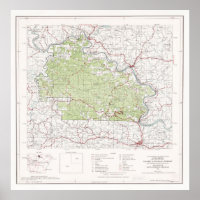 Carte forestière nationale d'Ozark (1972) Forêt de