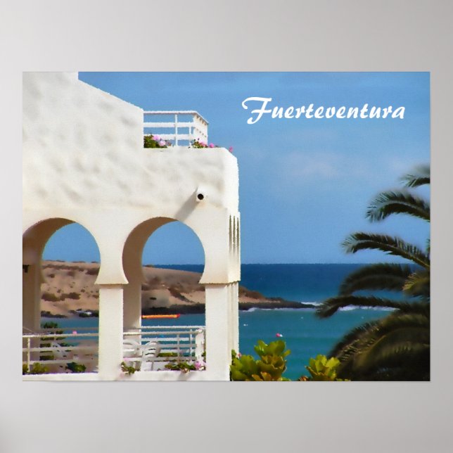 Poster Carte Fuerteventura (Devant)