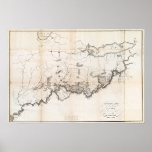 Poster Carte générale du cours de l'Ohio