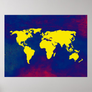 Poster carte géographique
