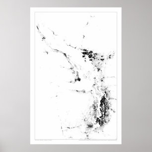 Poster Carte géographique du recensement de la mer de Sal