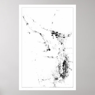Poster Carte géographique du recensement de la mer de Sal