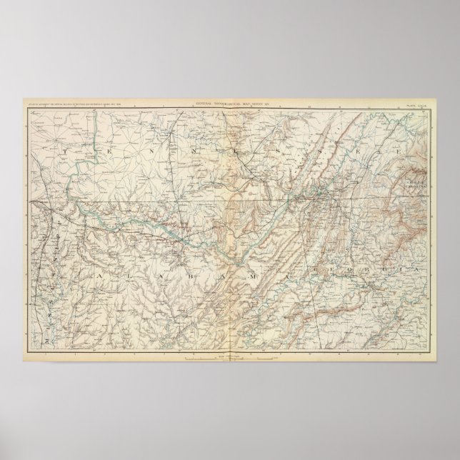 Poster Carte géographique XIV (Devant)