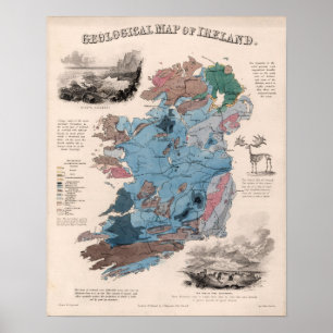 Poster Carte géologique de l'Irlande