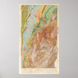 Poster Carte géologique du New Hampshire