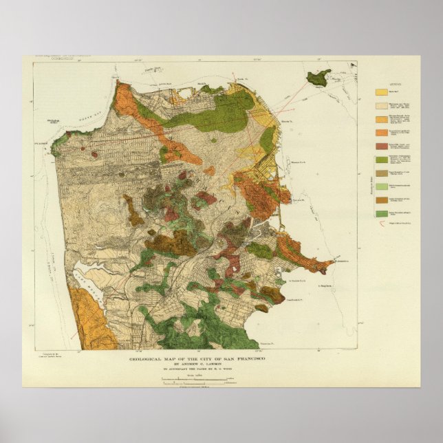 Poster Carte géologique San Francisco (Devant)