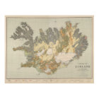 Carte géologique vintage de l'Islande (1901)
