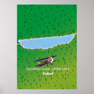 Poster Carte Glendalough Upper Lake Ireland