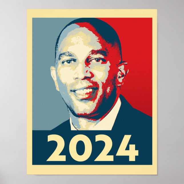 Poster Carte Hakeem Jeffries 2024 (Devant)