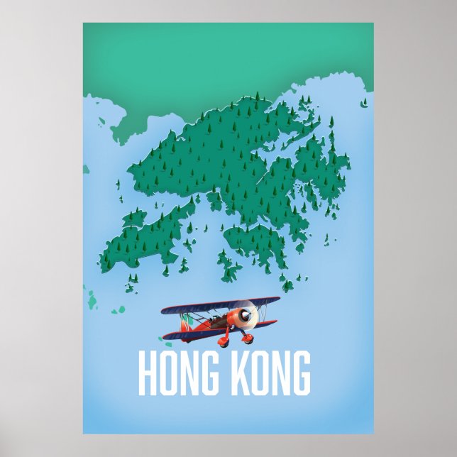 Poster Carte Hong Kong (Devant)