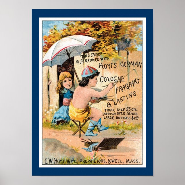Poster Carte Hoyt Cologne vintage (Devant)