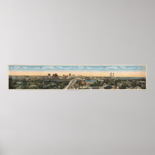 Poster Carte imagée vintage de Tampa la Floride (1915)