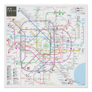Poster Carte INAT de Tokyo
