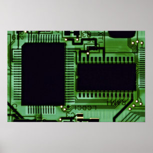 Poster Carte informatique