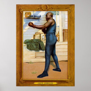 Poster Carte Jack Johnson vintage