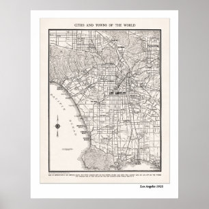 Poster Carte LA 1925