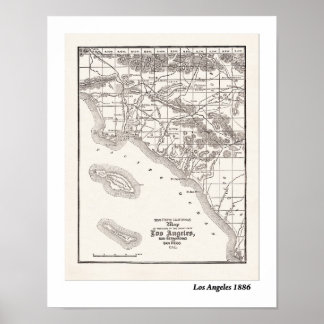 Poster Carte LA de 1886