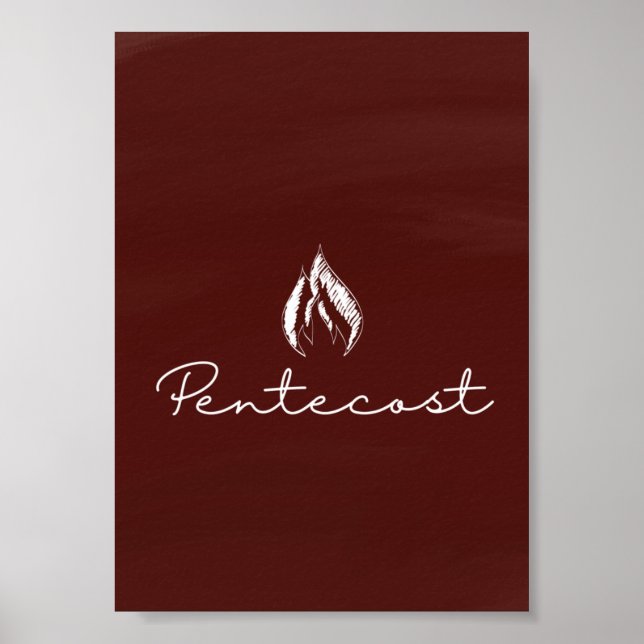 Poster Carte liturgique Pentecôte Imprimer (Devant)