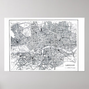 Poster Carte Londres