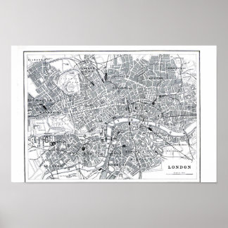 Poster Carte Londres