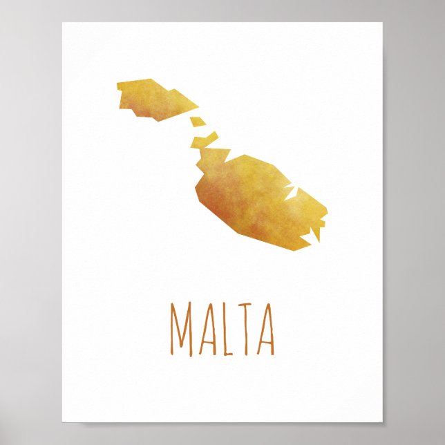 Poster Carte Malte (Devant)