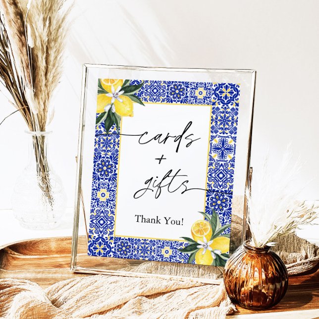 Poster Carte méditerranéenne italienne citron et GIfts (Créateur téléchargé)